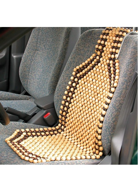Voila Wooden Beads Seat Cover for Car Office Chair Universal Size 